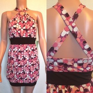 🔴2/$25 NWT Stretch Johnny Martin Halter Top Dress